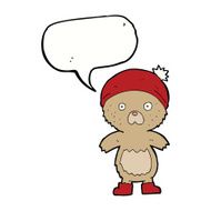 cartoon cute teddy bear with speech bubble N18