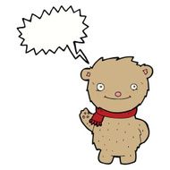 cartoon teddy bear with speech bubble N31