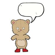 cartoon cute teddy bear with speech bubble N19