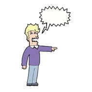 cartoon man accusing with speech bubble N18