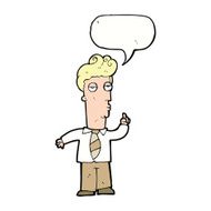 cartoon bored man asking question with speech bubble N9