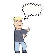 cartoon man gesturing with speech bubble N26