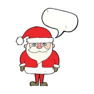 cartoon santa claus with speech bubble N166