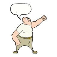 cartoon angry man with speech bubble N73