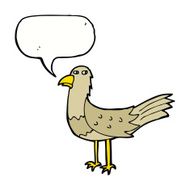 cartoon bird with speech bubble N247
