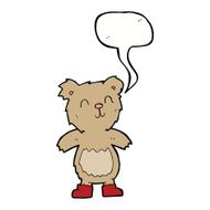 cartoon teddy bear with speech bubble N34
