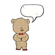 cartoon teddy bear with speech bubble N35