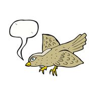 cartoon bird with speech bubble N248