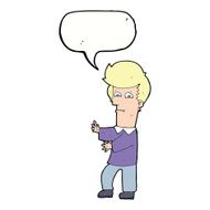 cartoon man gesturing wildly with speech bubble N9