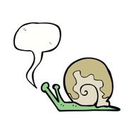 cartoon snail with speech bubble N33