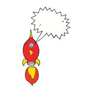 cartoon spaceship with speech bubble N25