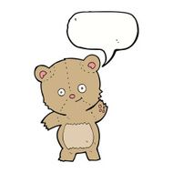 cartoon teddy bear with speech bubble N37