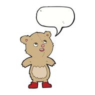 cartoon teddy bear with speech bubble N38