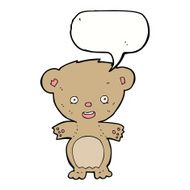 cartoon teddy bear with speech bubble N39