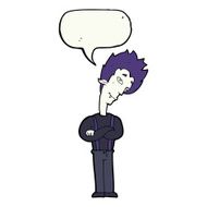 cartoon vampire with speech bubble N104