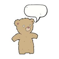 cartoon teddy bear with speech bubble N40