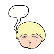 cartoon annoyed man with speech bubble N67
