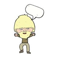 cartoon happy man with beard speech bubble N36