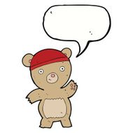 cartoon teddy bear with speech bubble N42
