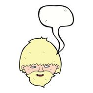 cartoon bearded man with speech bubble N40