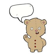 cartoon teddy bear with speech bubble N43