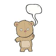 cartoon teddy bear with speech bubble N44