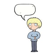 cartoon curious man with speech bubble N59