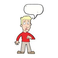 cartoon shocked man with speech bubble N94