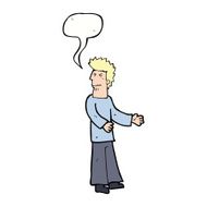 cartoon disgusted man with speech bubble N9