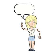cartoon woman with idea speech bubble N217