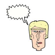 cartoon angry face with speech bubble N26