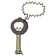 cartoon sign post with speech bubble