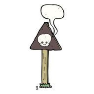 cartoon sign post with speech bubble N3