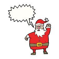 cartoon santa claus with speech bubble N167