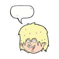 cartoon happy man with speech bubble N398