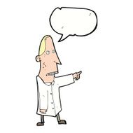 cartoon ugly man pointing with speech bubble N9