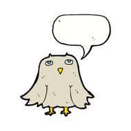 Cartoon owl with speech bubble N53