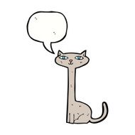 cartoon cat with speech bubble N29