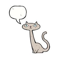 cartoon cat with speech bubble N30