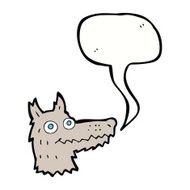 cartoon wolf head with speech bubble N24