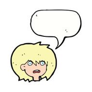 cartoon shocked expression with speech bubble N18