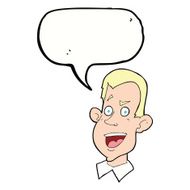 cartoon male face with speech bubble N18