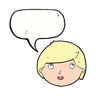cartoon happy face with speech bubble N42