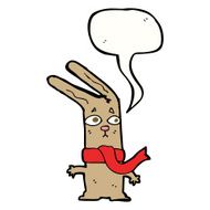 cartoon rabbit with speech bubble N76