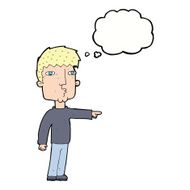 cartoon pointing man with speech bubble N69