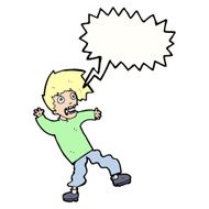 cartoon terrified man with speech bubble N186