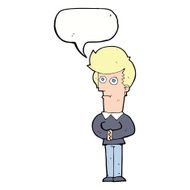 cartoon man staring with speech bubble N9