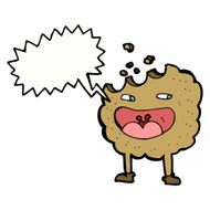 cookie cartoon character with speech bubble N9