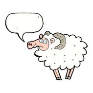 cartoon ram with speech bubble