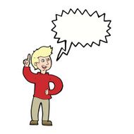 cartoon man with idea speech bubble N96